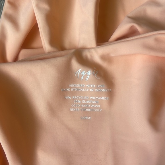 Aggie cheeky size large Peach One-Piece Swimsuit - Picture 3 of 3